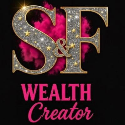Decorative logo with 'S&F Wealth Creator' text on a black background